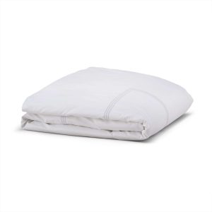 Cotton Collection Sateen Triple Row Cord Duvet Cover  Silver Super King | Bed Sava