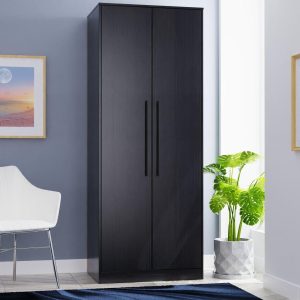 Oregon 2 Door Wardrobe  Black | Bed Sava