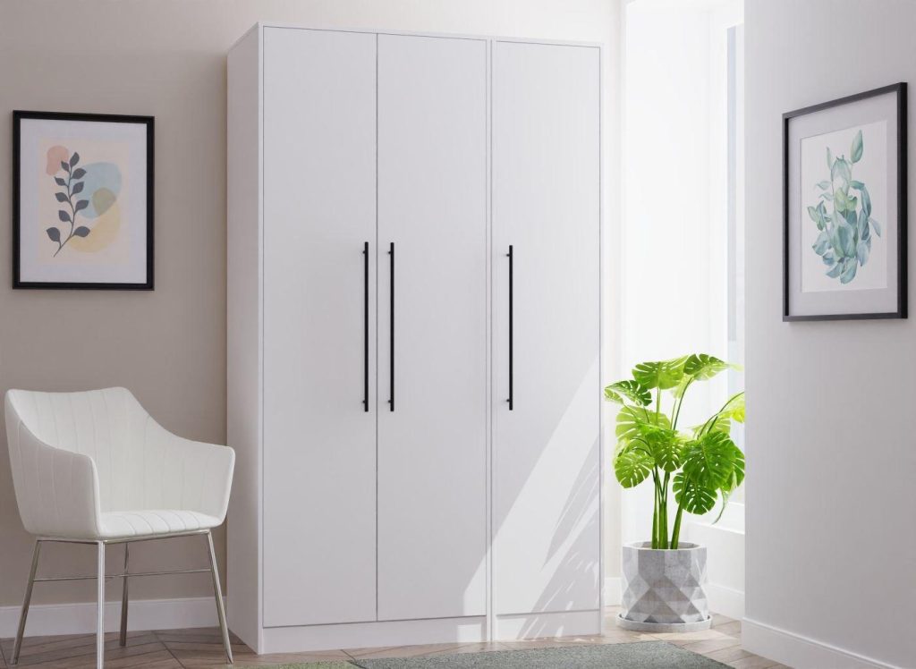 Oregon 3-Door Wardrobe - White