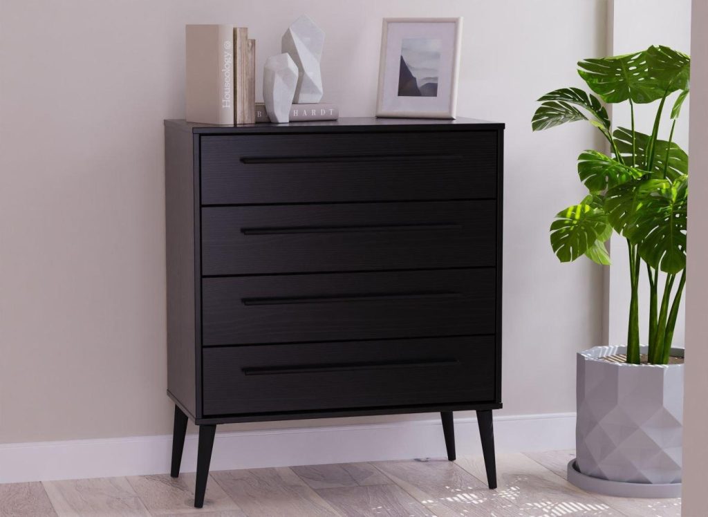 Oregon 4-Drawer Chest - Black