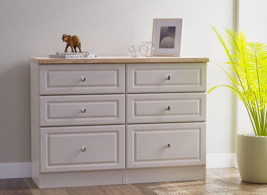 Texas 6-Drawer Chest - Cream