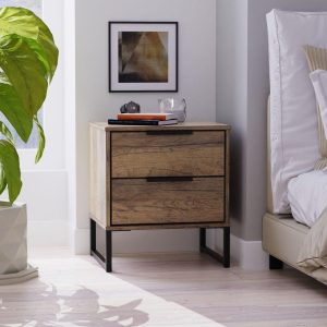 Dakota Bedside Table  Brown | Bed Sava