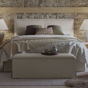 Orla Ottoman Bed  Natural Double | Bed Sava