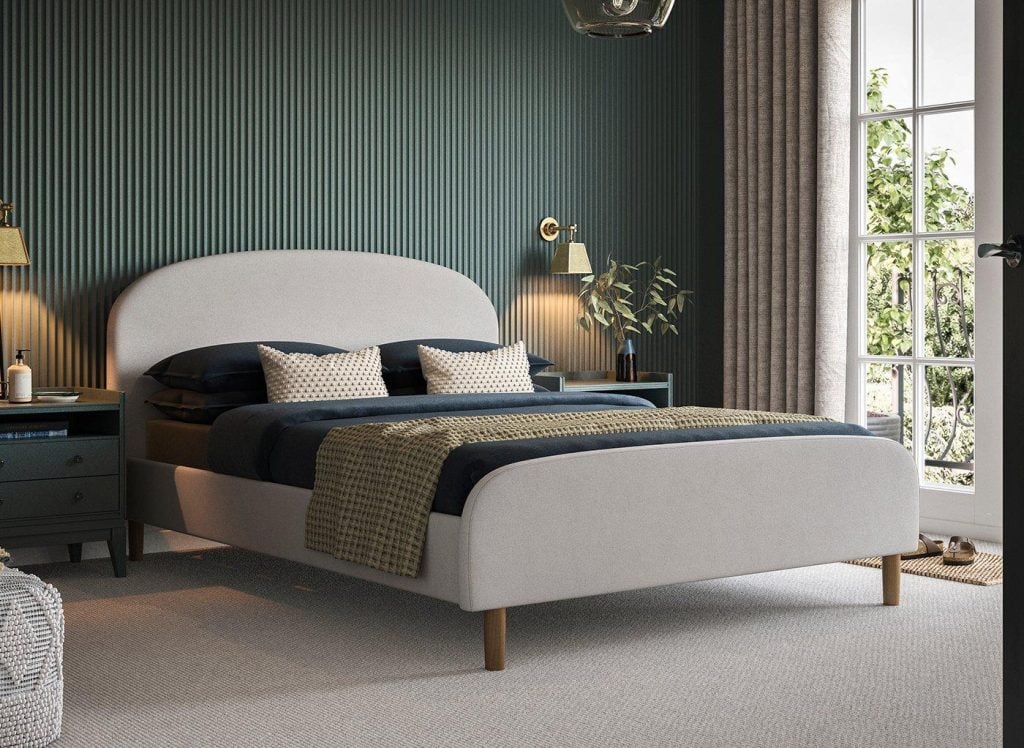 Shilton Upholstered Bed Frame - 4'6 Double - Grey