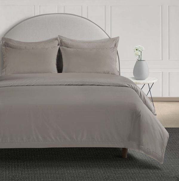 300 Thread Count Brookshire Percale Duvet Cover  Simply Taupe King  Taupe | Bed Sava