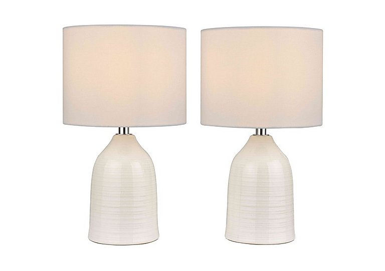 Laura Ashley - Pair of Penny Cream Table Lamps