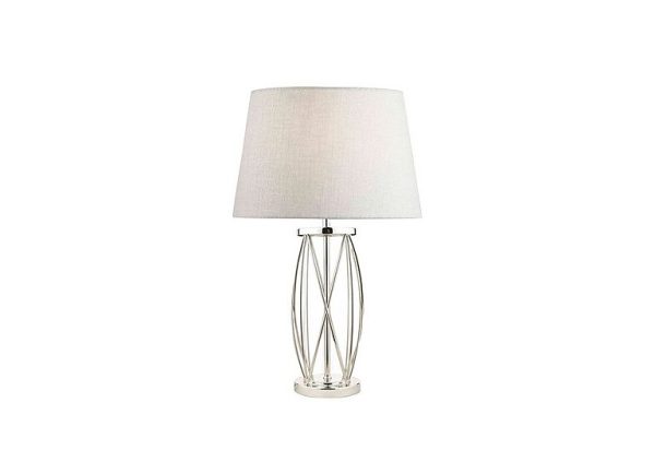 Laura Ashley  Beckworth Small Nickel Table Lamp | Bed Sava