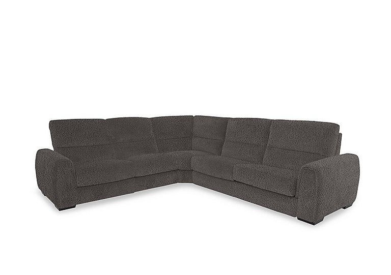 Flex Fabric Large Left Hand Facing Corner Sofa Bed with Storage Arm - Dark Grey