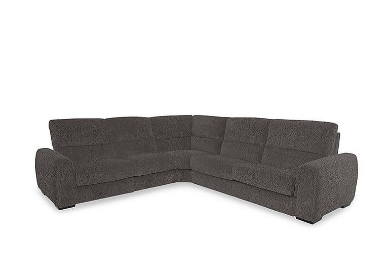 Flex Fabric Large Right Hand Facing Corner Sofa Bed with Storage Arm - Dark Grey