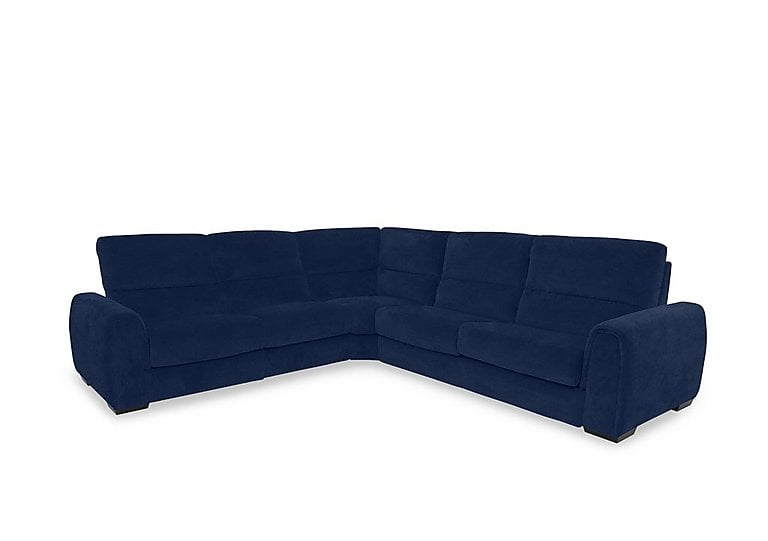 Flex Fabric Large Right Hand Facing Corner Sofa Bed with Storage Arm - Navy