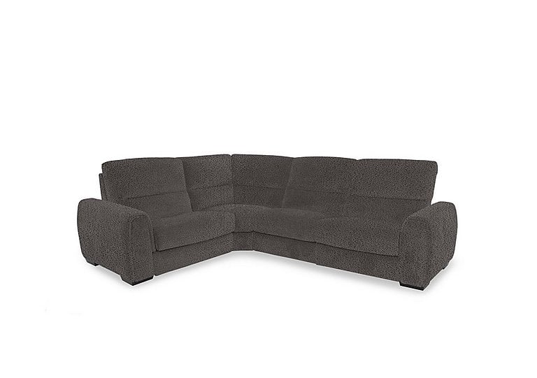 Flex Fabric Small Corner Sofa Bed with Storage Arm - Dark Grey