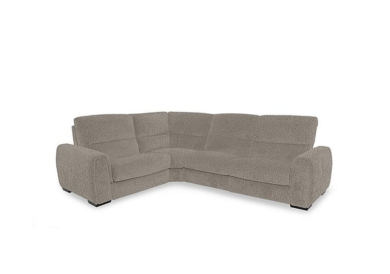 Flex Fabric Small Corner Sofa Bed with Storage Arm - Silver
