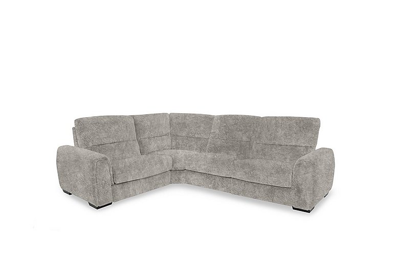 Flex Fabric Small Corner Sofa Bed with Storage Arm - Grey