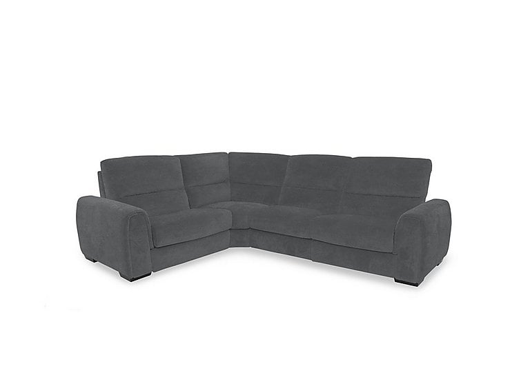 Flex Fabric Small Corner Sofa Bed with Storage Arm - R20 Pewter