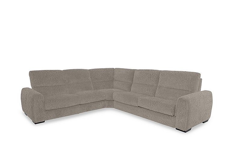 Flex Fabric Large Left Hand Facing Corner Sofa Bed with Power Recliner and Storage Arms - Silver