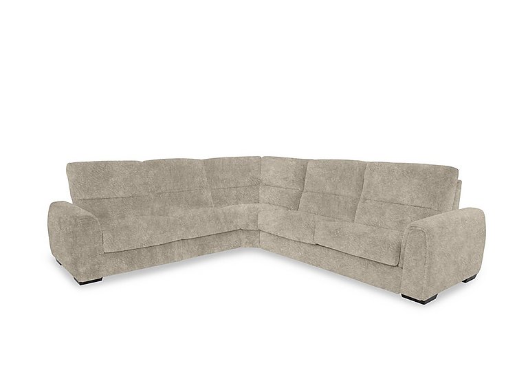 Flex Fabric Large Left Hand Facing Corner Sofa Bed with Power Recliner and Storage Arms - Cream