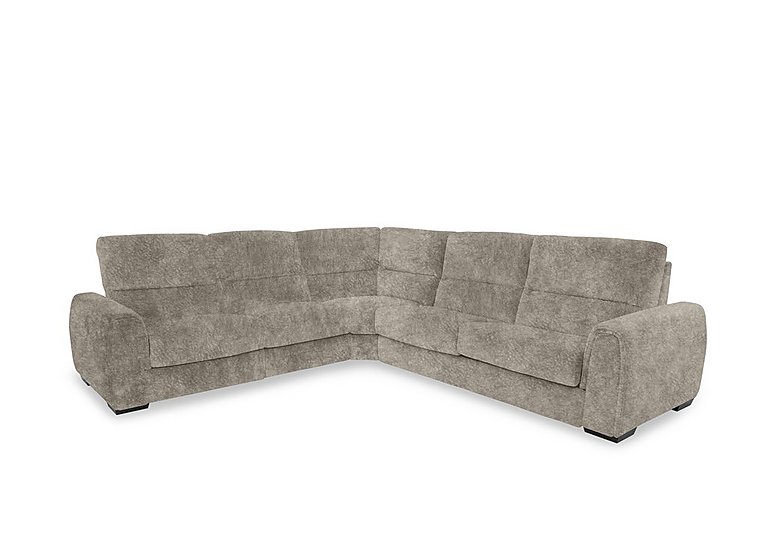 Flex Fabric Large Left Hand Facing Corner Sofa Bed with Power Recliner and Storage Arms - Mink