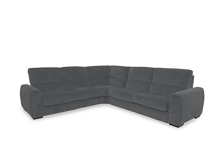 Flex Fabric Large Left Hand Facing Corner Sofa Bed with Power Recliner and Storage Arms - R20 Pewter