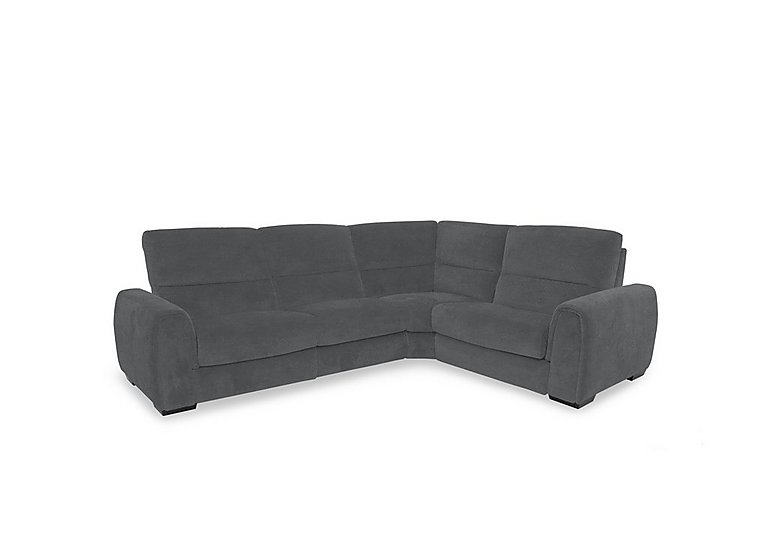 Flex Fabric Small Right Hand Facing Corner Sofa Bed with Power Recliner and Storage Arms  R20 Pewter | Bed Sava