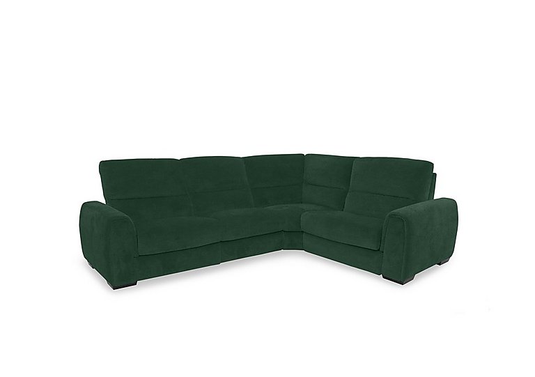 Flex Fabric Small Right Hand Facing Corner Sofa Bed with Power Recliner and Storage Arms  Emerald Green | Bed Sava