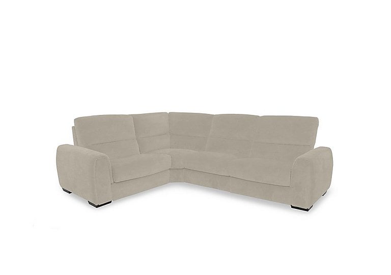 Flex Fabric Small Left Hand Facing Corner Sofa Bed with Power Recliner and Storage Arms - R32 Light Khaki
