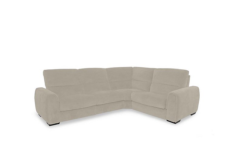 Flex Fabric Small Right Hand Facing Corner Sofa Bed with Power Recliner and Storage Arms  R32 Light Khaki | Bed Sava