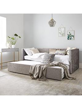 Very Home Connie Crushed Velvet Day Bed With Low Level Trundle And Mattress Options (Buy And Save!)- Fsc&Reg; Certified - Bed Frame Only