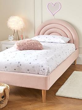 Very Home Rainbow Children'S Single Bed Frame With Mattress Options (Buy And Save!) - Pink - Fsc&Reg; Certified - Bed Frame With Standard Mattress