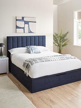 Very Home Nova End Lift Up Storage Ottoman Bed With Mattress Options (Buy & Save!) - Blue