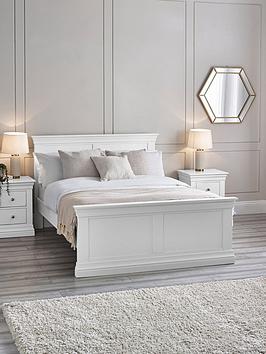 Julian Bowen Clermont Bed Frame  Surf White  Double | Bed Sava