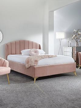 Gfw Pettine End Lift Up Ottoman Storage Bed With Sleepycastle Mattress Options (Buy & Save!) - Blush Pink - Bed Frame Only