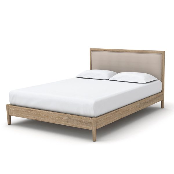 Aubrey Bed  Natural  Weathered Oak Double | Bed Sava