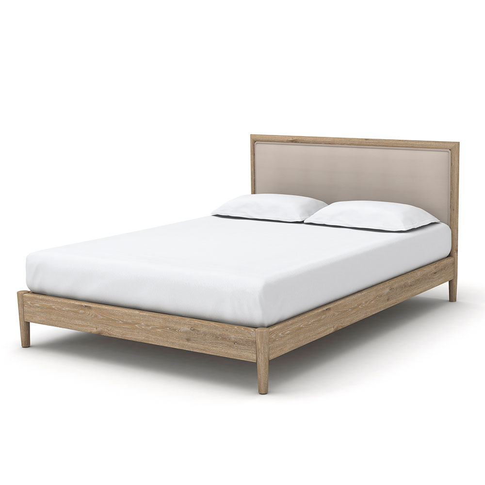 Aubrey Bed  Natural  Weathered Oak Double | Bed Sava