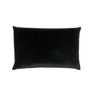 Ava Velvet Cushion  Black | Bed Sava