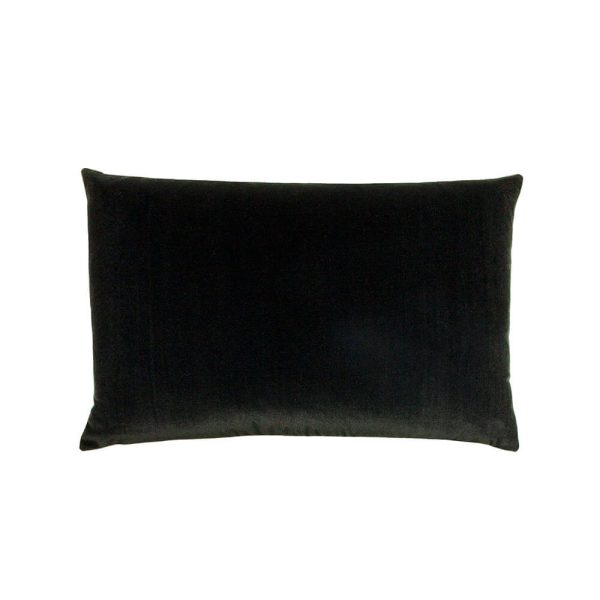 Ava Velvet Cushion  Black | Bed Sava