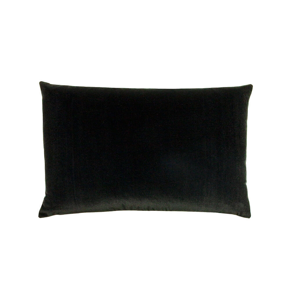 Ava Velvet Cushion - Black