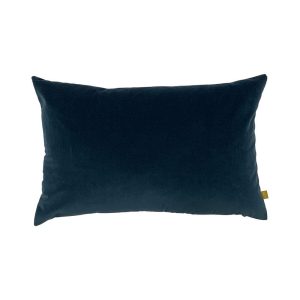 Ava Velvet Cushion  Slate Blue | Bed Sava