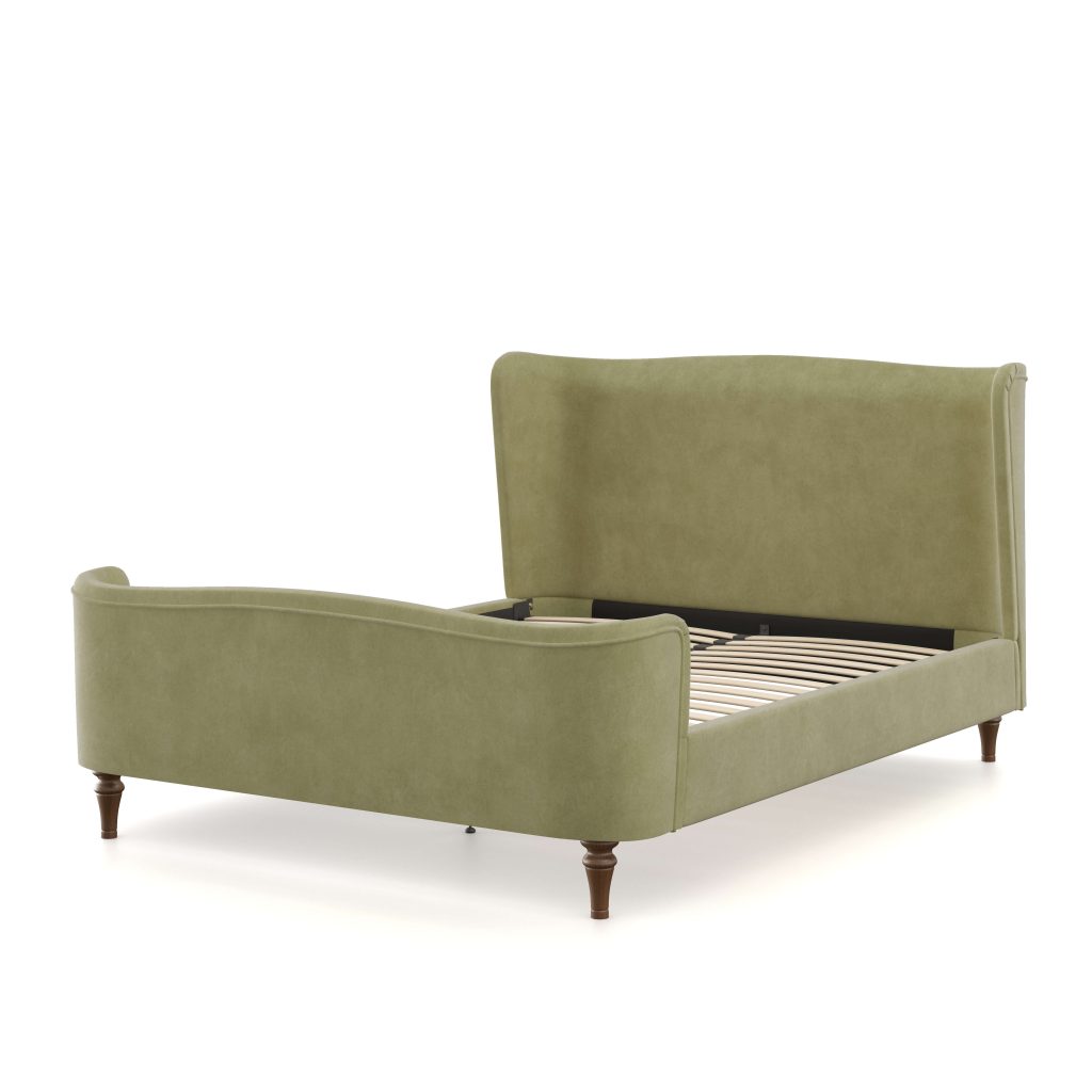 Charlotte Bed  Olive Double | Bed Sava