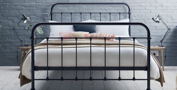 Oliver Bed  Navy King | Bed Sava