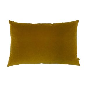 Ava Velvet Cushion  Mustard | Bed Sava