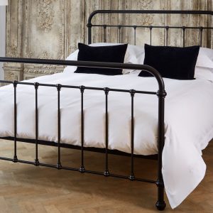 Oliver Bed  Matte Black Small Double | Bed Sava