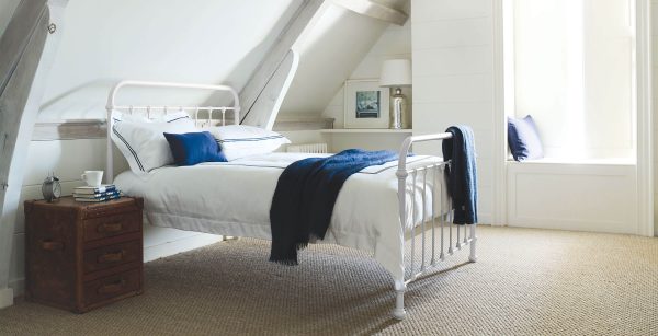 Oliver Bed  Porcelain White King | Bed Sava