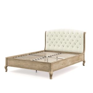 Salcombe Bed  Natural  Pale Weathered Oak Double | Bed Sava