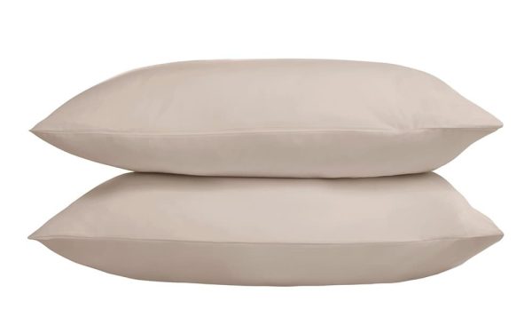Five Star Hotel Concept Sateen Pillowcase Standard Pillow Size Latte | Bed Sava