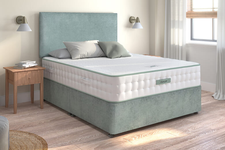 Dunlopillo® Meya Latex Hybrid Mattress + Premium Divan Bed, Bednextday_Mink, 2 Drawers, Single