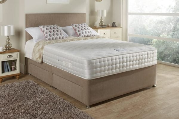 Relyon Chelsea 1500 Mattress + Premium Divan Bed Bednextday Mink 4 Drawers King Size | Bed Sava