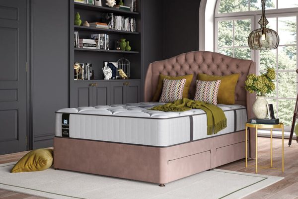 Sealy Webber Elevate Ultra Posturepedic Mattress + Premium Divan Bed Bednextday Silver 2 Drawers Single | Bed Sava