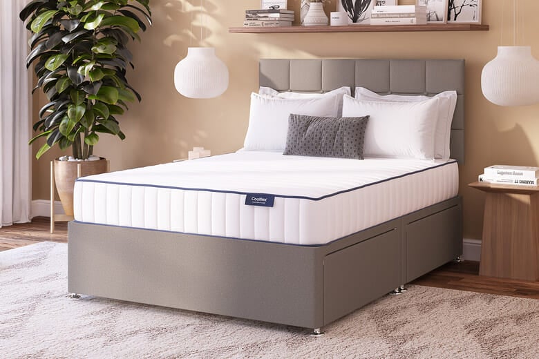 Coolflex® Essentials Pocket Mattress + Premium Divan Bed, Bednextday_Mink, 4 Drawers, Small Double