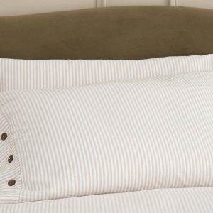 Cotton Collection Dyed Stripe Pillowcase Pair  Natural | Bed Sava