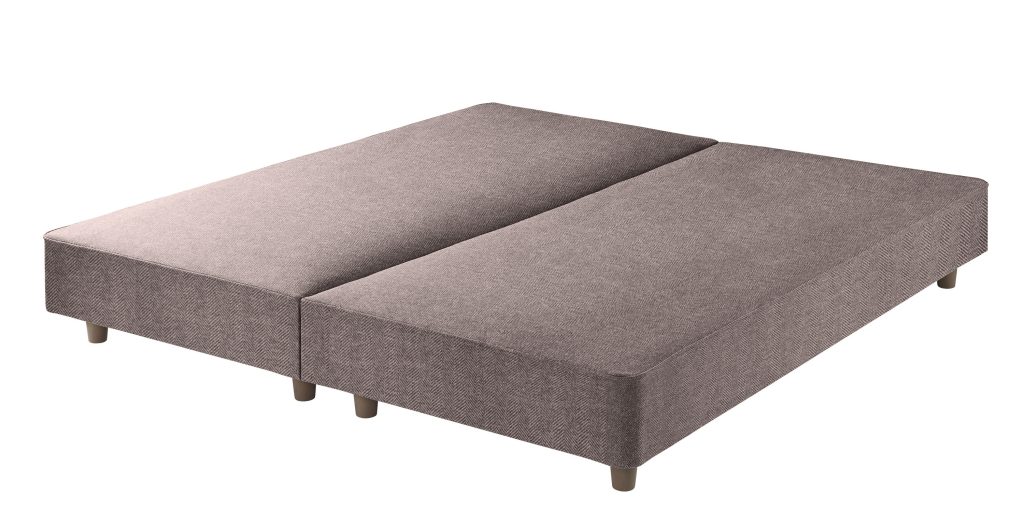 Harrison Spinks Premium Shallow Divan Base - Herringbone Lilac, Small Double